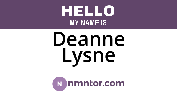 Deanne Lysne