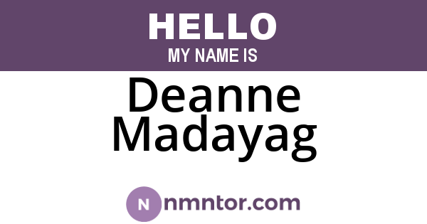 Deanne Madayag