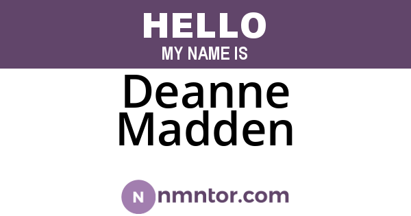 Deanne Madden
