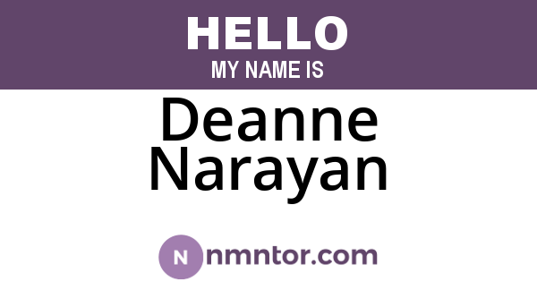 Deanne Narayan