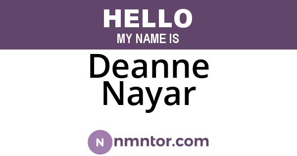 Deanne Nayar