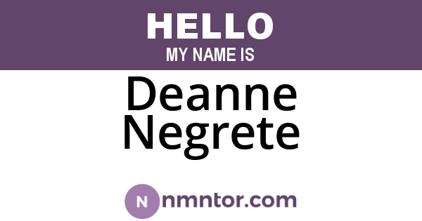 Deanne Negrete