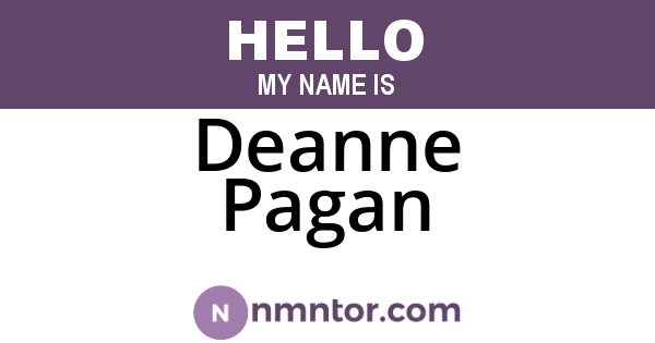 Deanne Pagan
