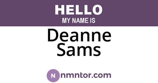 Deanne Sams