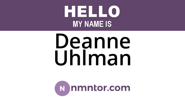 Deanne Uhlman