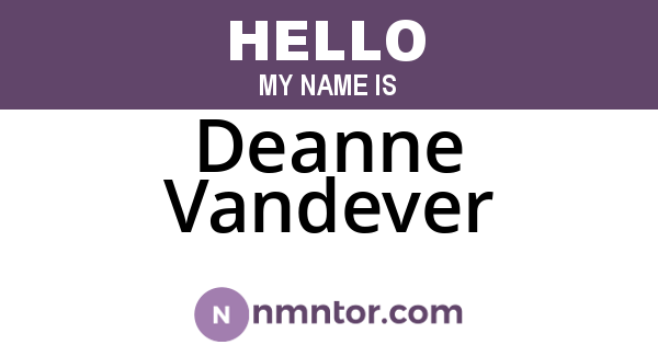 Deanne Vandever