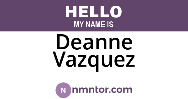 Deanne Vazquez