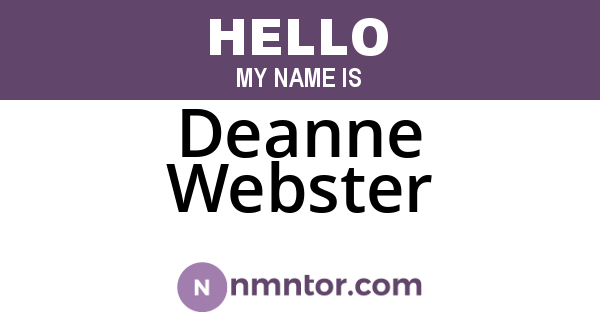 Deanne Webster