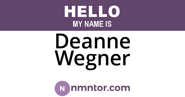 Deanne Wegner
