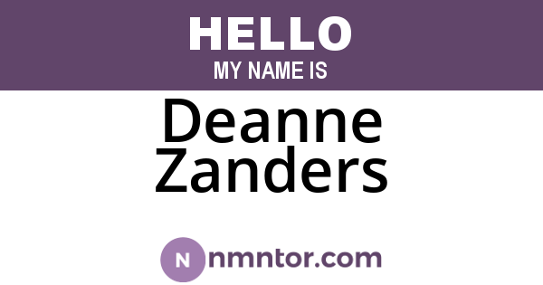 Deanne Zanders