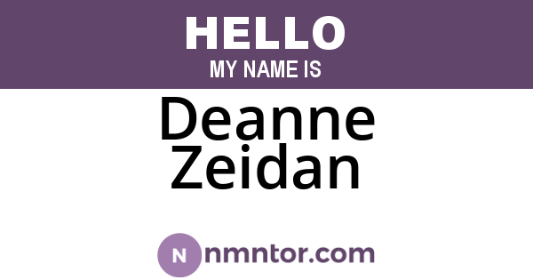 Deanne Zeidan
