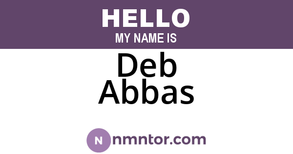 Deb Abbas