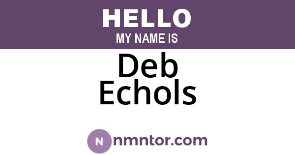 Deb Echols
