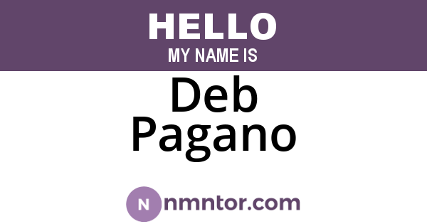 Deb Pagano