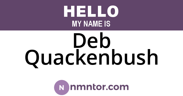 Deb Quackenbush