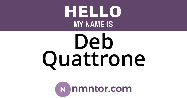 Deb Quattrone