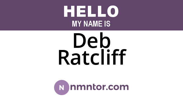 Deb Ratcliff
