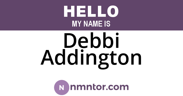 Debbi Addington