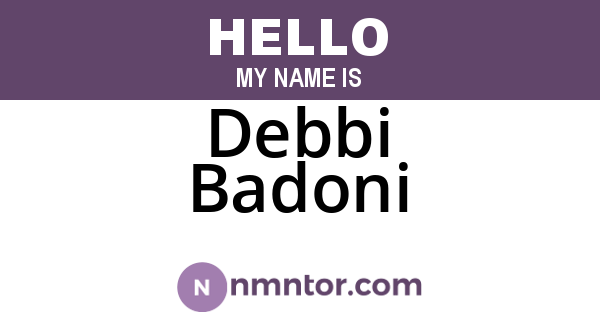 Debbi Badoni