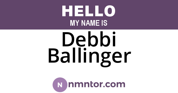 Debbi Ballinger