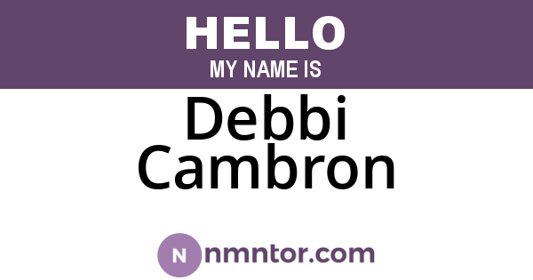 Debbi Cambron