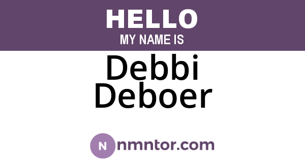 Debbi Deboer
