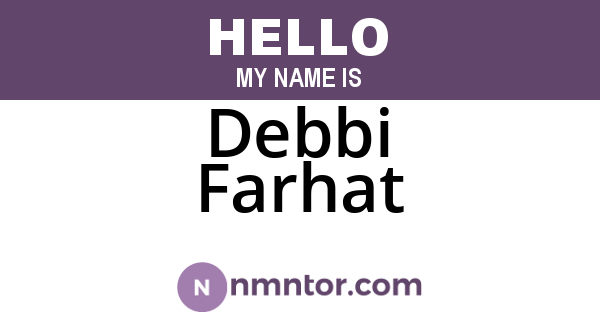 Debbi Farhat