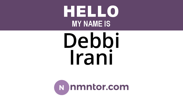 Debbi Irani