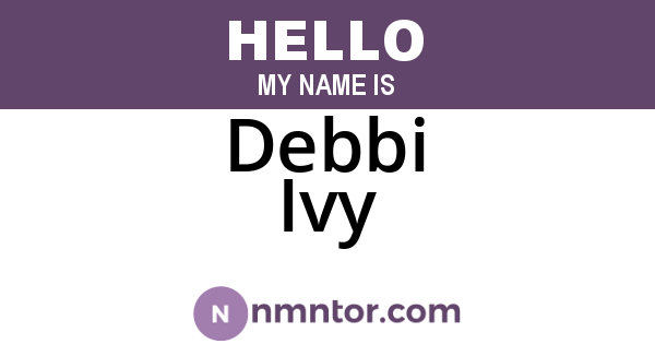 Debbi Ivy