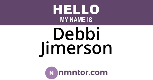 Debbi Jimerson