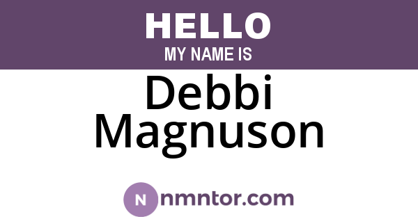 Debbi Magnuson