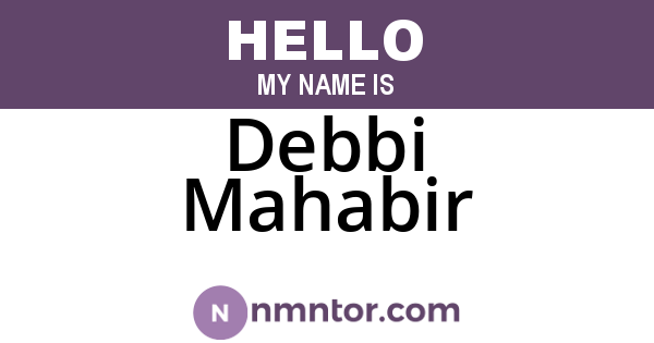Debbi Mahabir