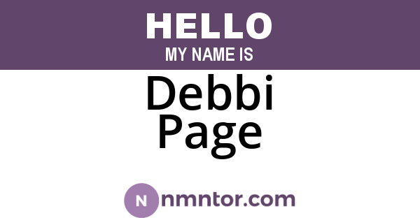 Debbi Page