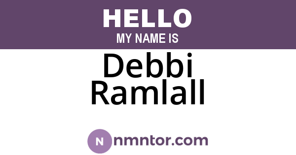 Debbi Ramlall