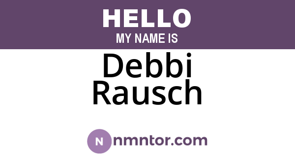 Debbi Rausch
