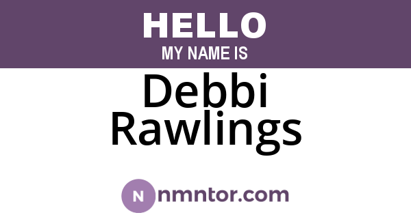 Debbi Rawlings