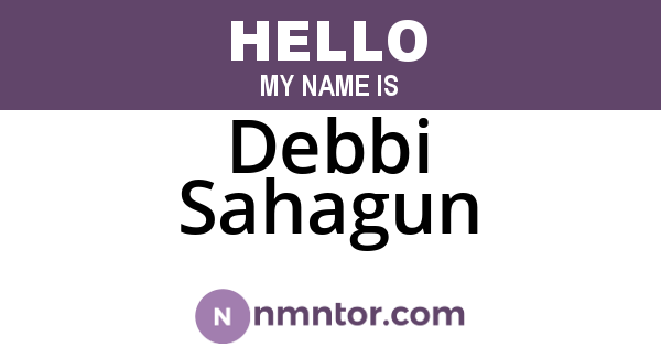 Debbi Sahagun