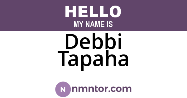 Debbi Tapaha