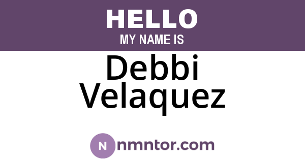 Debbi Velaquez