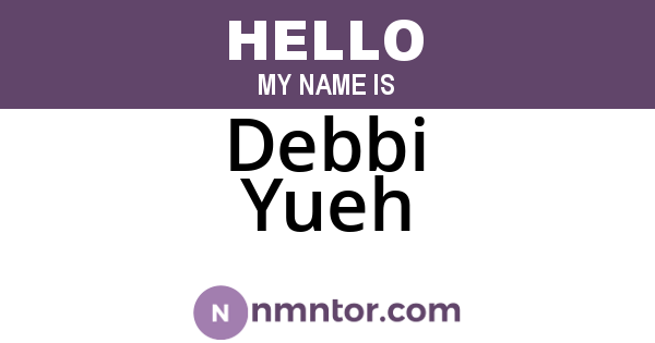 Debbi Yueh