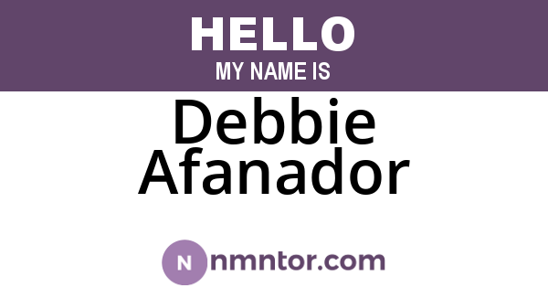 Debbie Afanador