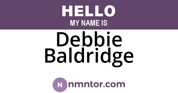 Debbie Baldridge