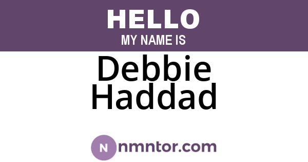 Debbie Haddad