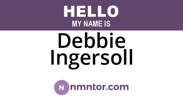 Debbie Ingersoll