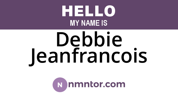 Debbie Jeanfrancois