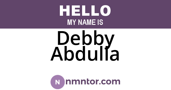 Debby Abdulla