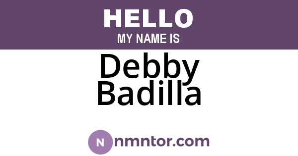Debby Badilla