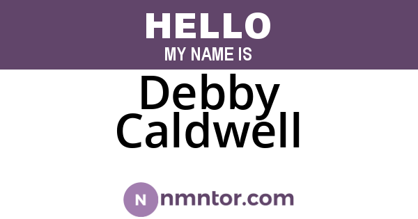 Debby Caldwell