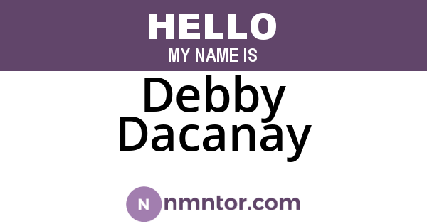 Debby Dacanay