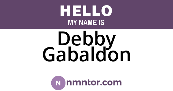 Debby Gabaldon